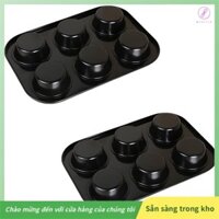 [Gaozuo523.vn] Khuôn Bánh Muffin Pan 6 Lỗ Muffin Cup Chảo Nướng Bánh DIY Chảo Nướng Khuôn Nướng Bánh