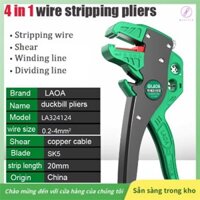 [Gaozuo523.vn] Kìm Tước Dây 4 Trong 1 LAOA Dụng Cụ Tước Điện Đa Năng Kìm Mỏ Vịt