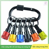 [Gaozuo523.vn] Móc khóa giá đỡ Bit 6pc -1 / 4In Giá đỡ Bit chuôi lục giác - dành cho trình điều khiển đai ốc, tuốc nơ vít & mũi khoan, Bao gồm móc khóa Carabiner