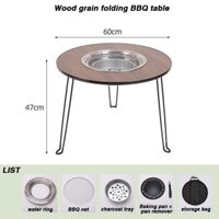 Gấp BBQ Nướng Ngoài Trời Bếp Than Bếp Di Động Cắm Trại Thịt Nướng Dụng Cụ Trong Nhà Bàn Nướng Nhà Nấu Ăn Dã Ngoại Hibachi