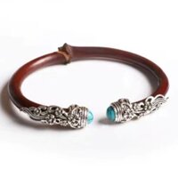 Gặp Được Sản Xuất Tây Tạng Gà Máu Nho Cầu Vồng Dây Vòng Tay Bằng Gỗ Retro Niche Nguyên Bản Phong Cách Dân Tộc Tây Tạng Bạc Trang Sức20250313