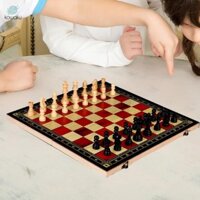 Gấp Gỗ Bộ Cờ Vua Cờ Vua Cờ Vua Backgammon Di Động Nhẹ Bảng Trò Chơi Dành Cho Người Lớn Trẻ Em Tập Hợp Người Mới Bắt Đầu