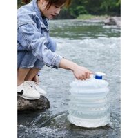 Gấp Ngoài Trời Xô Chứa Nước Xe Ô Tô Tự Lái Di Động Bình Nhà Bếp Nhựa Hộ Gia Đình Có Vòi