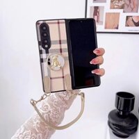 Gấp Sang Trọng Thiết Kế Đơn Giản Ốp Lưng Điện Thoại Samsung Galaxy Z Fold 2 3 4 5 6 Thời Trang Thiết Kế Độc Đáo Phong Cách Mới Họa Tiết ca rô Vỏ Điện Thoại Cho Z Fold6 Vỏ Bảo Vệ