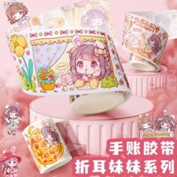 Gấp Tai Em Gái Sổ Tay Băng Sản Phẩm Mới Toàn Bộ Cuộn Nhỏ Mochi Magic World Băng Giấy Full Bộ Bé Gái Trẻ Em Dán