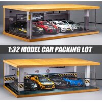 Gara xe mô hình ô tô tỉ lệ 1:32 có đèn chiếu sáng - mô hình trưng bày xe đồ chơi trẻ em