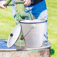 Garande Men Xô Nước Đá Có Nắp Thùng Đựng Thức Ăn 9L Có Tay Cầm Xô Sữa Để Làm Lạnh Cô Dâu Tắm Vườn Tổ Chức