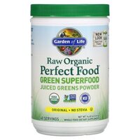 Garden of Life Raw Organic Perfect Food Green Superfood Juiced Greens Powder Original 14.6 oz (414 g)