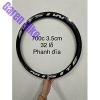 [Garen Bike] Vành nhôm phanh đĩa xe đạp Mistie 700c cao 35mm