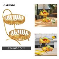 Garende 2 Tầng Giỏ Trái Cây Bát Trái Cây Đa Tiệt Sắt Rau Củ Bát Bảo Quản Giá Đỡ Bát Trái Cây Cho Khoai Tây Bánh Mì Bảo Quản Snack Holdiay