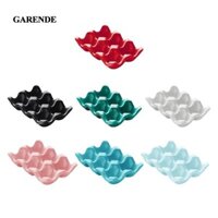 Garende 6 Lỗ Khay Trứng Hộp Đựng Trứng Giữ 6 Trứng Tươi Chống Trơn Trượt Hộp Đựng Trứng Tủ Lạnh Cho Nhà Hàng Mặt Bàn Trưng Bày Nhà