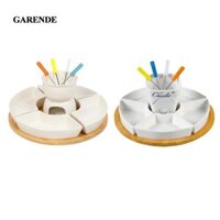 Garende Home Tea Light Candle Fondaue Set, Bộ bát nóng chảy bơ sô cô la cho phô mai, bơ