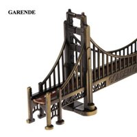 Garende Kiến Trúc Kim Loại 7 Inch Cầu Cổng Vàng Mô Hình Du Lịch Lưu Niệm Trang Trí