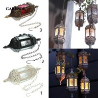 Garende Metal Hollow Wedding Treo nến Đèn lồng nến -Trắng