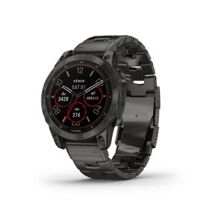 Garmin Fenix 7 - Sapphire Solar, Carbon Gary DLC Ti with Vented Ti Band