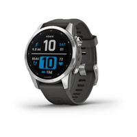 Garmin Fenix 7S - Silver with Graphite Silicone Band
