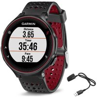 Garmin Forerunner 235 GPS Sport Watch - Marsala - Charging Clip Bundle Includes Forerunner 235 GPS and Charging Clip