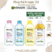 Garnier nước tẩy trang 400ml các màu có sẵn