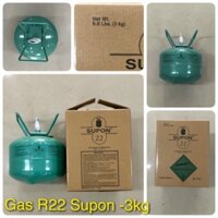 Gas lạnh điều hòa  SUPON loại 3KG, Môi chất lạnh R22 - R410 - R32