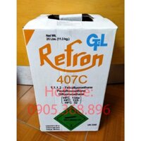 Gas lạnh R407C Ấn Độ 11.3 kg/bình - Gas lạnh điều hòa R407C Ấn Độ bình 11.3 kg - Gas R407C Ấn Độ 11.3 kg Refron