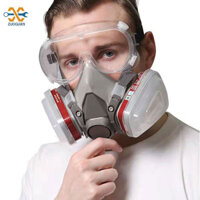 Gas mask painting decoration Coal mine chemical gas protective mask Electric welding double box dust mask