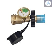 GasTank Adapter Converts POL Tanks Service Valve to QCC/Type1 Gases Cylinder Connector with Pressure Gauge for 5-100lb Propane Tanks