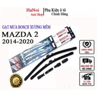Gạt mưa BOSCH Aerofit lắp đặt Mazda 2 năm 2014 đến 2020 kích thước 22*16inch-Gạt xương mềm Silicon Bosch Aerofit