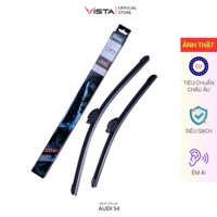 Gạt Mưa Cho Xe Audi S4 Thương Hiệu VISTA - Thân Mềm Lưỡi Silicon - Tiêu Chuẩn Châu Âu - Siêu Sạch - Siêu Bền - Êm Ái