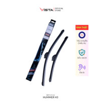 Gạt Mưa Cho Xe Hummer H3 Thương Hiệu VISTA - Thân Mềm Lưỡi Silicon - Tiêu Chuẩn Châu Âu - Siêu Sạch - Siêu Bền - Êm Ái