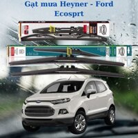 GẠT MƯA trước sau cho xe oto FORD ECOSPORT - HEYNER HYBRID NANO - Gạt mưa xương mềm SILICON lõi thép-GẠT SẠCH-ÊM -BỀN