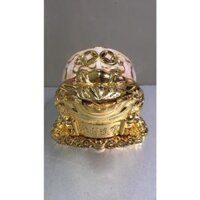 Gạt tàn bằng đồng hình con cóc ngậm tiền xu - Vàng