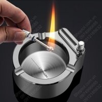 Gạt tàn kiêm diên xăng (Quẹt như diêm) thông minh 2 trong 1, đáy bằng inox