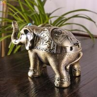 Gạt tàn thuốc hình con voi cổ xưa độc lạ, thiết kế nắp đậy chóng bay tàn tro tiện lợi