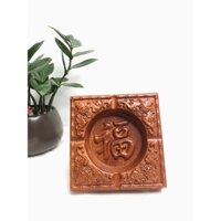 Gạt tàn thuốc lá gỗ hương trạm hình dơi, chữ phúc