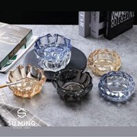 Gạt Tàn Thuốc Lá Hoa Thuỷ Tinh, Chất Dày Dặn, Giao Hàng Nhanh Chóng