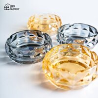 Gạt Tàn Thuốc Lá Thủy Tinh Viền Tròn Sang Trọng, Độc Đáo