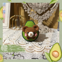 Gấu bơ nhồi bông, gấu len, len móc thủ công