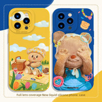 Gấu Bơ Thích Hợp Cho Apple 16pro Ốp Lưng Điện Thoại iPhone15 Spring vivos20 Dễ Thương opporeno13 OnePlus ace5 Hoạt Hình iqooz9 Dopamine x100 Mới findx8 / 7