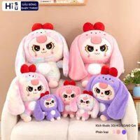 Gấu bông baby three thỏ 400% Thú nhồi bông baby three thỏ tai cụp chất liệu vải lông thỏ cao cấp