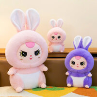 Gấu bông baby three thỏ, Gấu bông thỏ tai dài chất liệu vải lông dài cao cấp