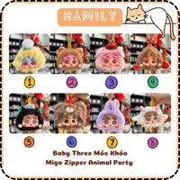 Gấu Bông Baby Tree Migo Zipper Animal Party Móc Khóa ( Bữa Tiệc Động Vật ) Chọn mẫu theo số