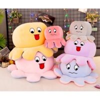 Gấu Bông Bạch Tuộc Cảm Xúc 2 Mặt ,Thú Bông Kích Thước 60 cm Mềm Mịn Dễ Thương