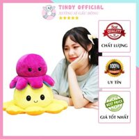 Gấu Bông Bạch Tuộc Cảm Xúc 2 Mặt Biến Hình, Thú Bông Cho Bé, Gấu Nhồi Bông Nhung Mềm Mịn Co Giãn 4 Chiều TINDY OFFICIAL