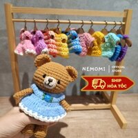 Gấu Bông Bằng Len Nemomi Siêu Mềm Gấu Teddy Nhỏ Làm Quà Tặng