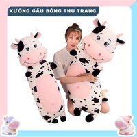 Gấu Bông Bò Sữa Cao Cấp 95cm-1m45, Gấu Bông To Chất Liệu Cao Cấp An Toàn Cho Da Khi Ôm