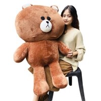 Gấu Bông Brow khổ vải 1,2m cao 1m - Quà Tặng Yêu Thương