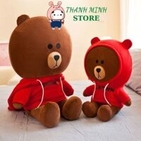 Gấu Bông Brown Mặc Áo Thêu Đủ Màu Đáng Yêu THANH MINH STORE