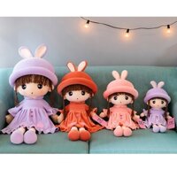 Gấu Bông Búp Bê Váy Nhung Tim Đủ Size Hàng Cao Cấp - Quà Tặng Dễ Thương Cho Bé