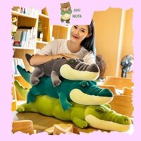 Gấu Bông Cá Sấu Chúa - Cá Sấu Nhồi Bông Dài Size Siêu To Vải Nhung Mịn Misino Hàn Quốc Cao Cấp NUTA