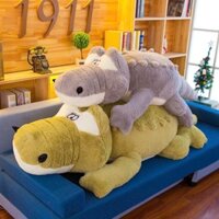 Gấu bông Cá Sấu Lông Xù Siêu To Khổng Lồ - gối ôm cá sấu ngáo size 1m2 - 1m7, lông siêu mềm mịn